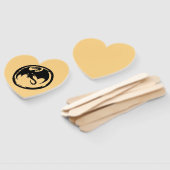 Black Dragon gold heart hand fans Handwaaier (Niet-gemonteerd)