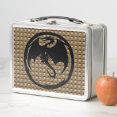 Black Dragon Gold Indent roestvrij lunchbox (In situ)