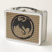 Black Dragon Gold Indent roestvrij lunchbox (Voorkant)