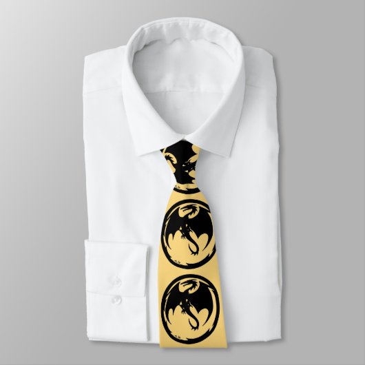 Black Dragon Gold necktie Stropdas (Gebonden)