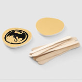 Black Dragon gold paddle hand fans Handwaaier (Niet-gemonteerd)