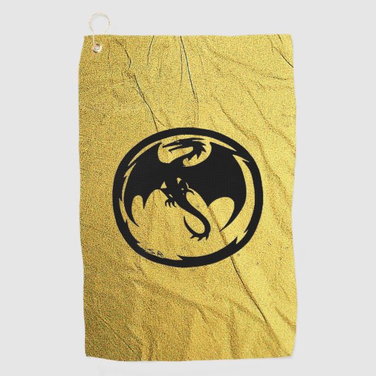 Black Dragon Gold Vein golfhanddoek (Voorkant)