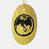 Black Dragon Gold Vein keramische siervoorwerpen Keramisch Ornament (Links)