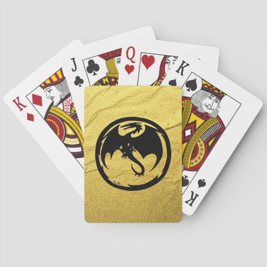 Black Dragon Gold Vein Poker speelkaarten (Achterkant)