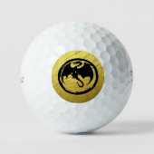 Black Dragon Gold Vein Titleist Pro V1 golfballen (Voorkant)