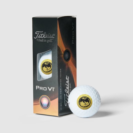Black Dragon Gold Vein Titleist Pro V1 golfballen (Verpakking)