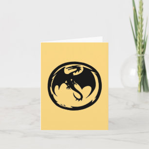 Black Dragon Gold wenskaart (verticaal) Kaart