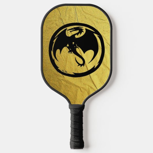 Black Dragon goudader pickleball paddle (Voorkant)