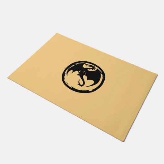 Black Dragon gouden deurmat (Schuin)