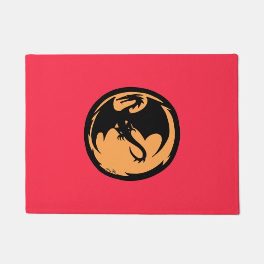 Black Dragon gouden koraal kleine deurmat (Voorkant)