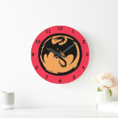 Black Dragon gouden koraal wandklok (Huis)