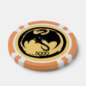 Black Dragon gouden sinaasappel 5000 gestreepte po Poker Chips (Enkel)