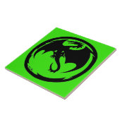 Black Dragon Green grote tegels Tegeltje (Zijkant)
