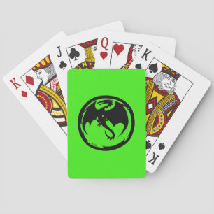 Black Dragon green Poker speelkaarten