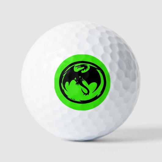 Black Dragon Green-waarde golfballen 12pk (Voorkant)