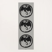 Black Dragon grijs oefenmat Yogamat (Achterkant)