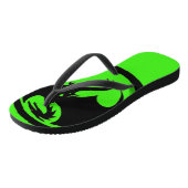 Black Dragon groene teenslippers (Schuin)