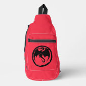 Black Dragon koraal sling tas rugzak (Voorkant)