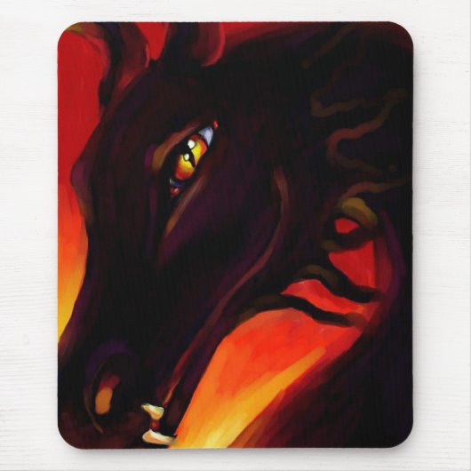 Black Dragon Mousepad Muismat (Voorkant)