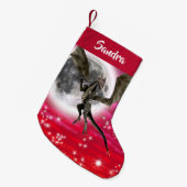 Black Dragon - Mythical Fantasy Creat Gepersonalis Kleine Kerstsok (Voorkant (Hangend))