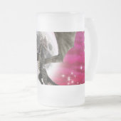 Black Dragon - Mythische Fantasy Creatuur Rode Hem Matglas Bierpul (Voorkant rechts)