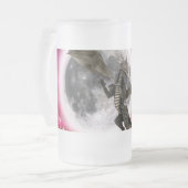 Black Dragon - Mythische Fantasy Creatuur Rode Hem Matglas Bierpul (Voorkant links)