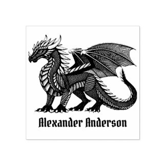 Black Dragon Name Bord Personaliseer Rubber Stamp Rubberstempel