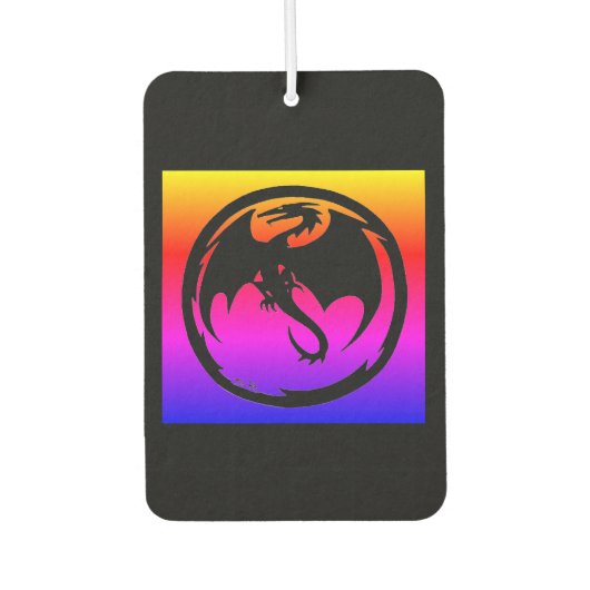Black Dragon neon auto luchtverfrisser (Voorkant)