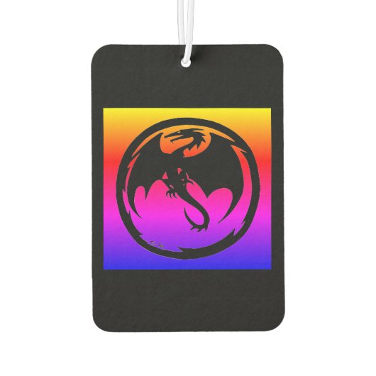 Black Dragon neon auto luchtverfrisser (Achterkant)
