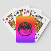 Black Dragon Neon Poker speelkaarten (Achterkant)