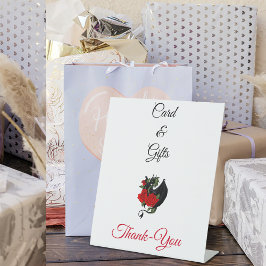 Black Dragon Red Roses Fantasie Reclamebord Met Voetstuk