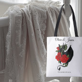 Black Dragon Red Roses Fantasie Tote Bag