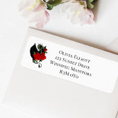 Black Dragon Red Roses Fantasy Bruiloft Etiket