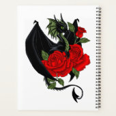 Black Dragon Red Roses Fantasy Bruiloft Planner (Achterkant)