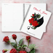 Black Dragon Red Roses Fantasy Bruiloft Planner