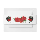 Black Dragon Red Roses Fantasy Bruiloft Uitnodigingen Wikkel (Voorkant Voorbeeld)