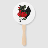 Black Dragon Red Roses Handwaaier (Achterkant)