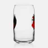 Black Dragon Red Roses Lavendel Blikvorm Glas (Links)