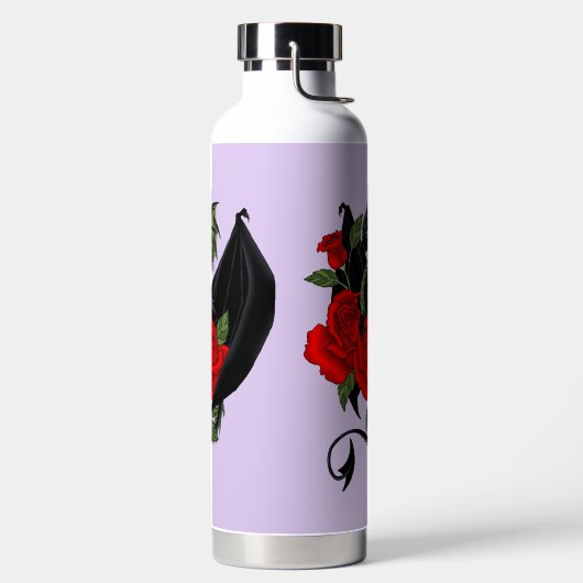 Black Dragon Red Roses Lavendel Waterfles (Links)