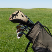 Black Dragon Rustic Background Initiaal Golfheadcover (Insitu)