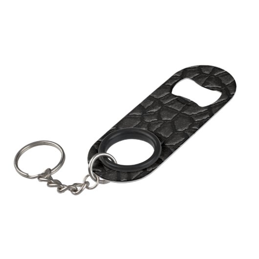 Black Dragon Scale Patroon Mini Flessenopener (Voorkant Gekanteld)