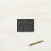 Black Dragon Scale Patroon Post-it® Notes (Op bureau)