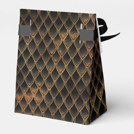 Black Dragon Scales Gouden Verjaardag Dank u Bedankdoosjes (Achterkant)