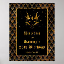 Black Dragon Scales Gouden Verjaardagsfeestje Welk