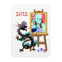 Black Dragon schildert je portret op Premium Magne