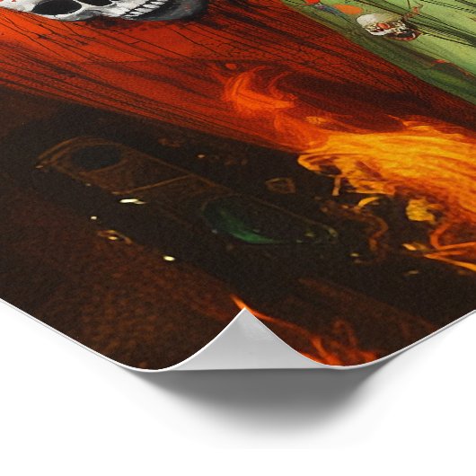 Black Dragon Shadow Work Witchy AI Art Matte Value Poster (Hoek)