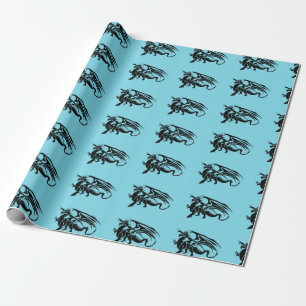 Black Dragon Silhouette Cadeaupapier