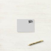 Black Dragon Silhouette Post-it® Notes (Op bureau)