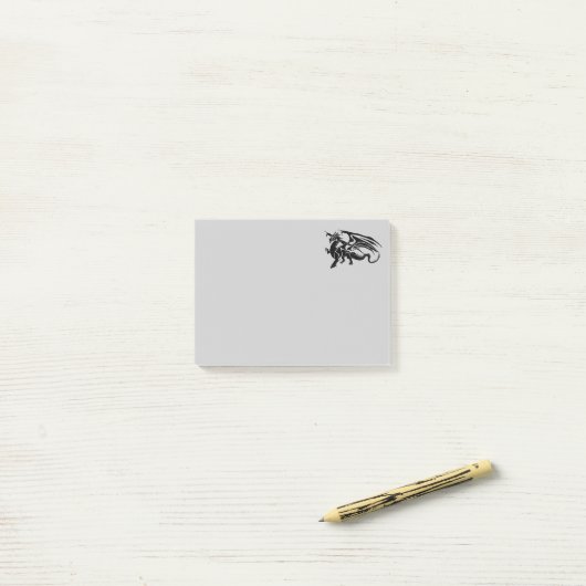 Black Dragon Silhouette Post-it® Notes (Op bureau)