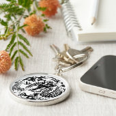 Black Dragon Sleutelhanger (Zijkant)